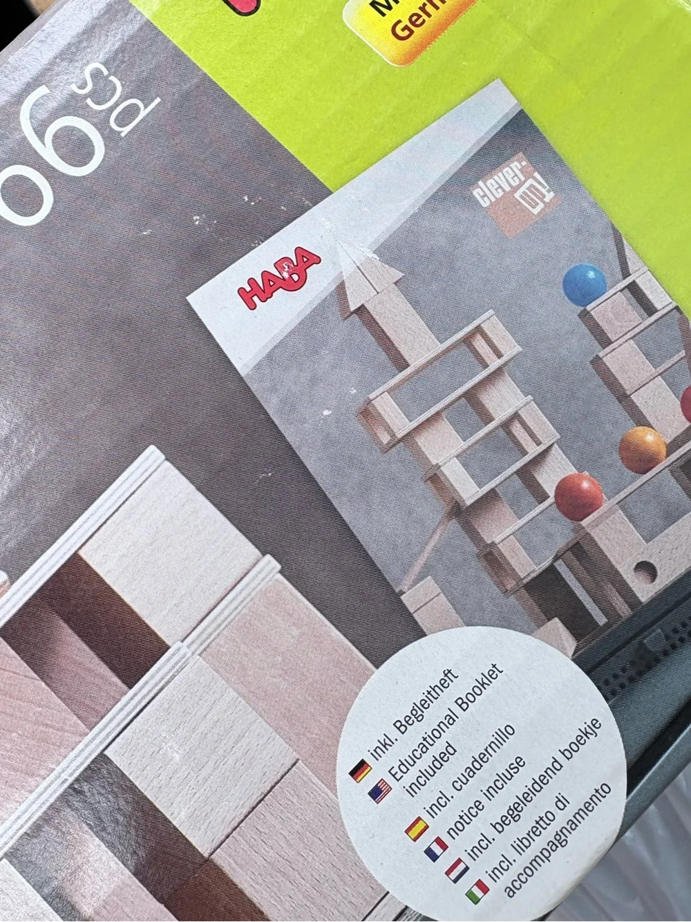 NEW In Box Haba Germany Clever Up! 2.0 Building Block System Wooden Toys 66 Pce